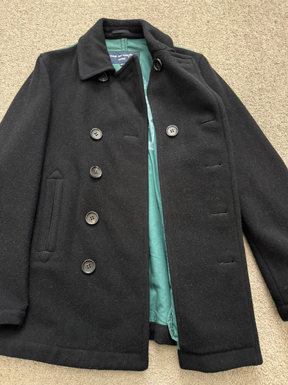 AW06 Comme Des Garcons Homme Green Lined Wool Peacoat