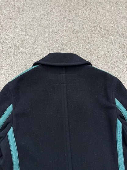 AW06 Comme Des Garcons Homme Green Lined Wool Peacoat