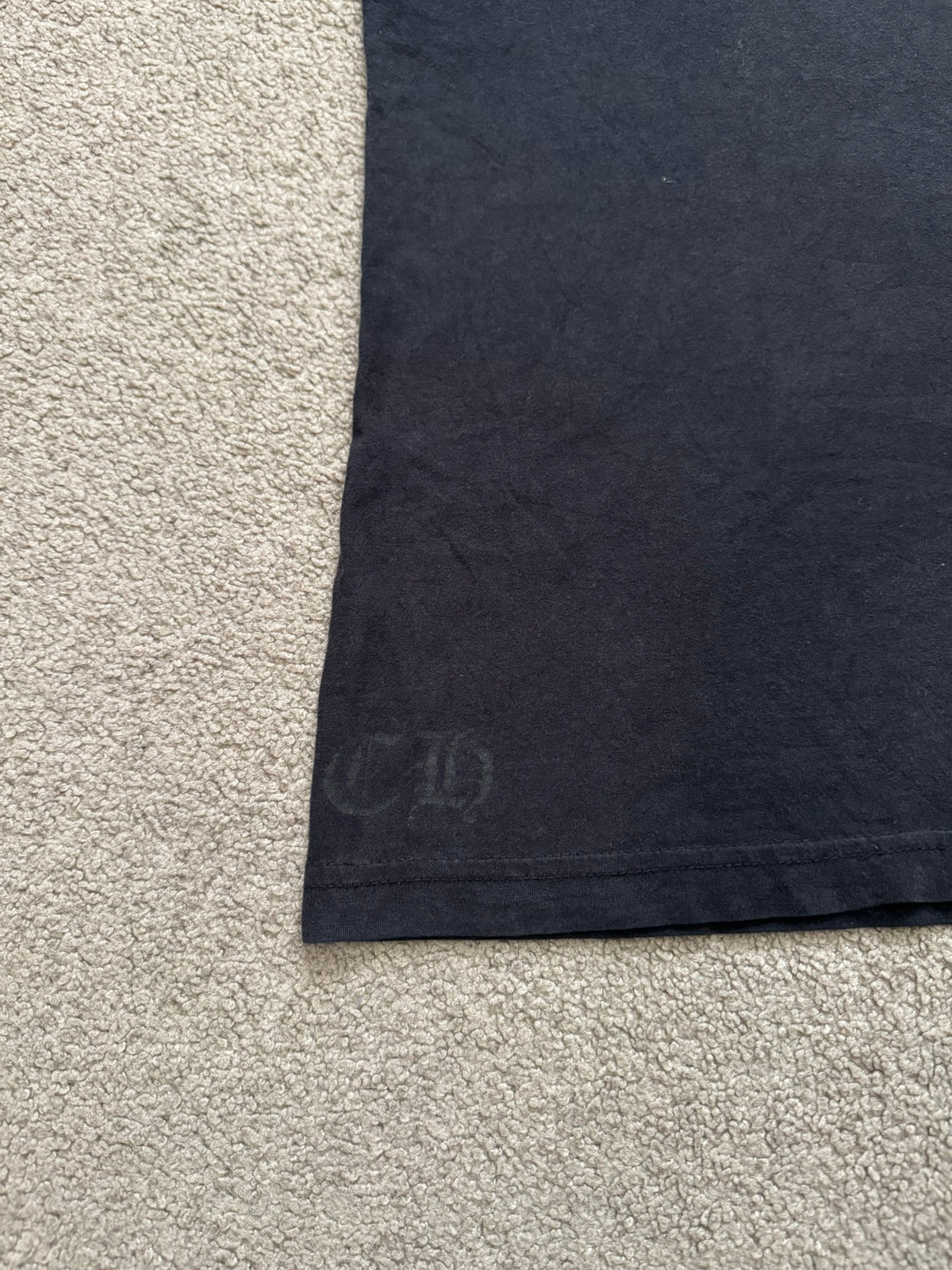 Chrome Hearts Horseshoe Scroll Text Logo Pocket T Shirt