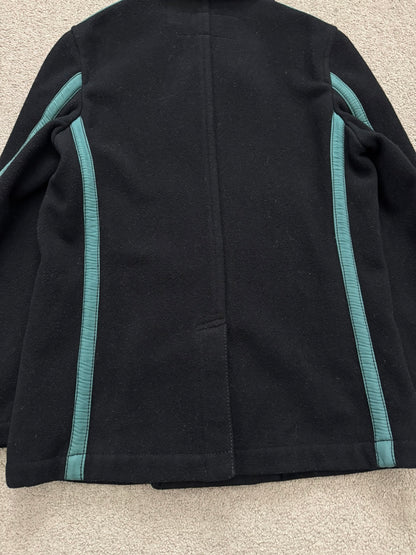 AW06 Comme Des Garcons Homme Green Lined Wool Peacoat