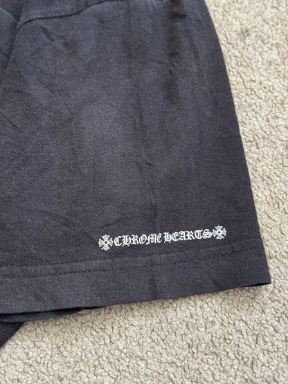 Chrome Hearts Horseshoe Scroll Text Logo Pocket T Shirt