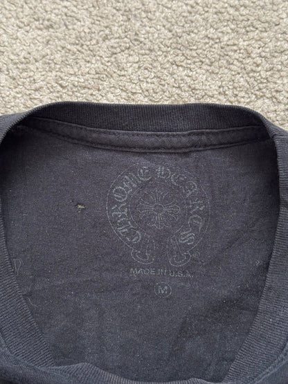 Chrome Hearts Horseshoe Scroll Text Logo Pocket T Shirt