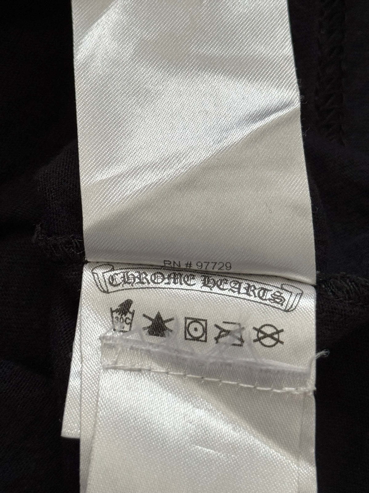 Chrome Hearts Horseshoe Scroll Text Logo Pocket T Shirt