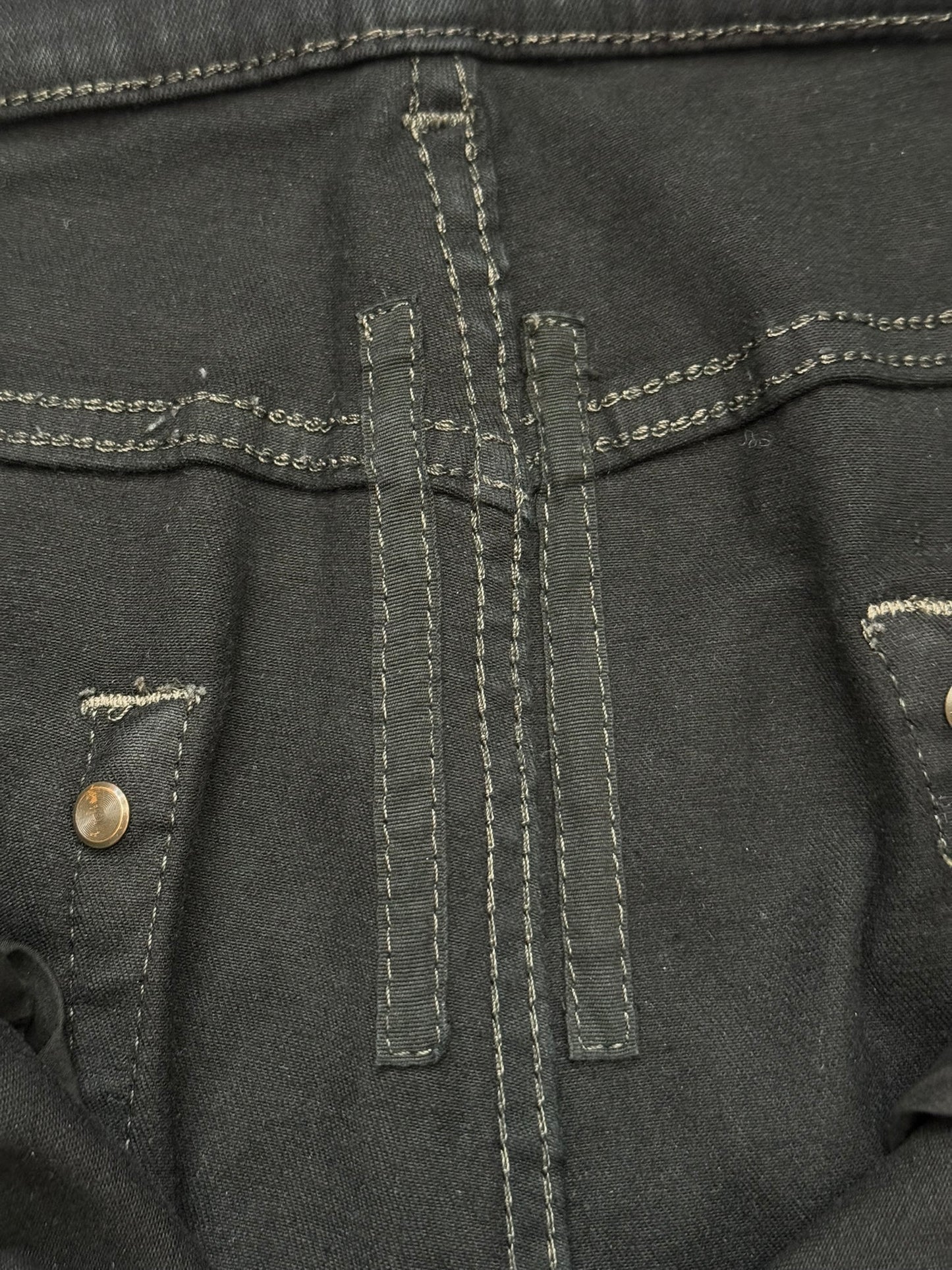 FW18 Rick Owens DRKSHDW Black Waxed Torrence Cut Denim Jeans