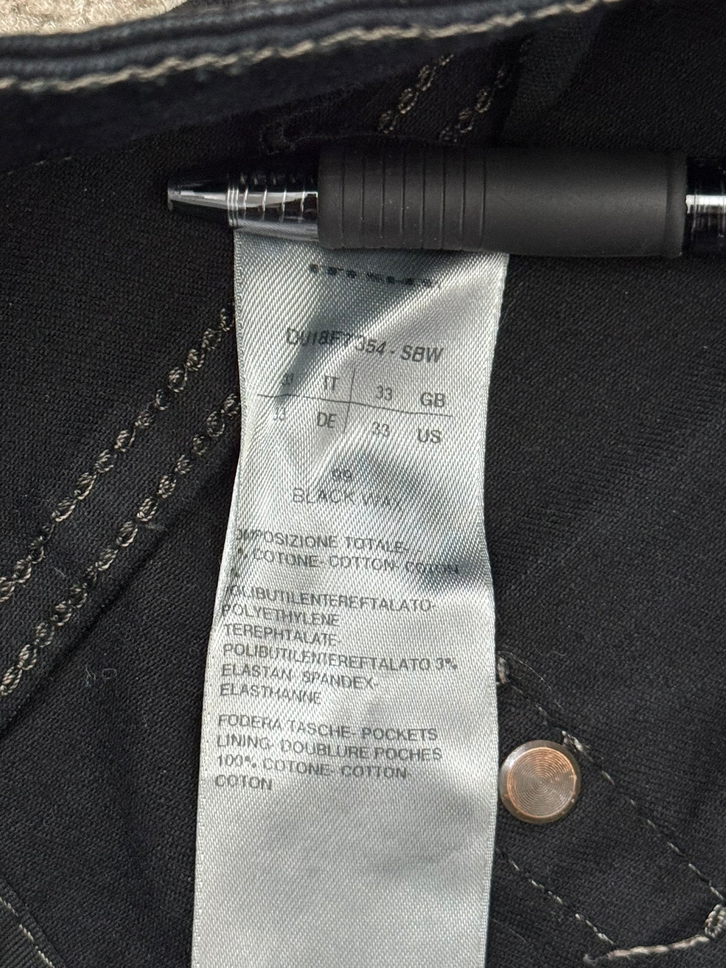 FW18 Rick Owens DRKSHDW Black Waxed Torrence Cut Denim Jeans