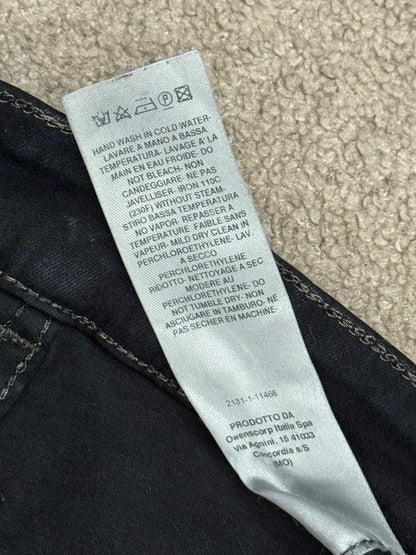 FW18 Rick Owens DRKSHDW Black Waxed Torrence Cut Denim Jeans