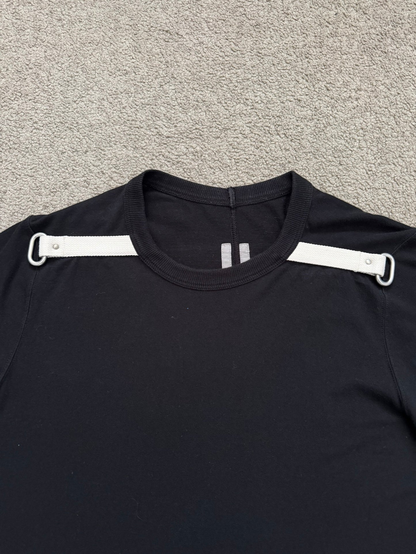FW19 Rick Owens Mainline D Ring White Stripe Level T Shirt