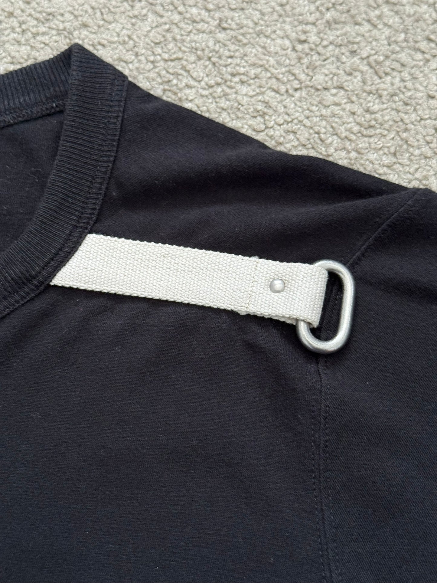 FW19 Rick Owens Mainline D Ring White Stripe Level T Shirt