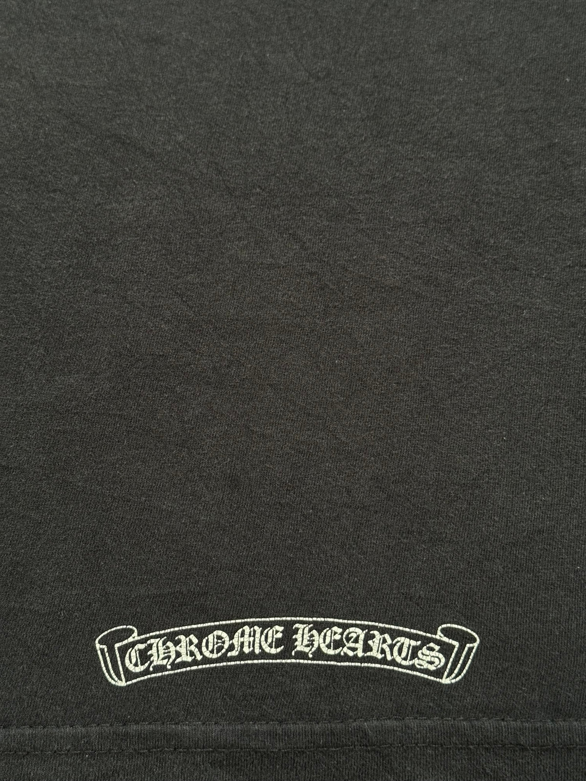 Chrome Hearts Horseshoe Scroll Text Logo Pocket T Shirt