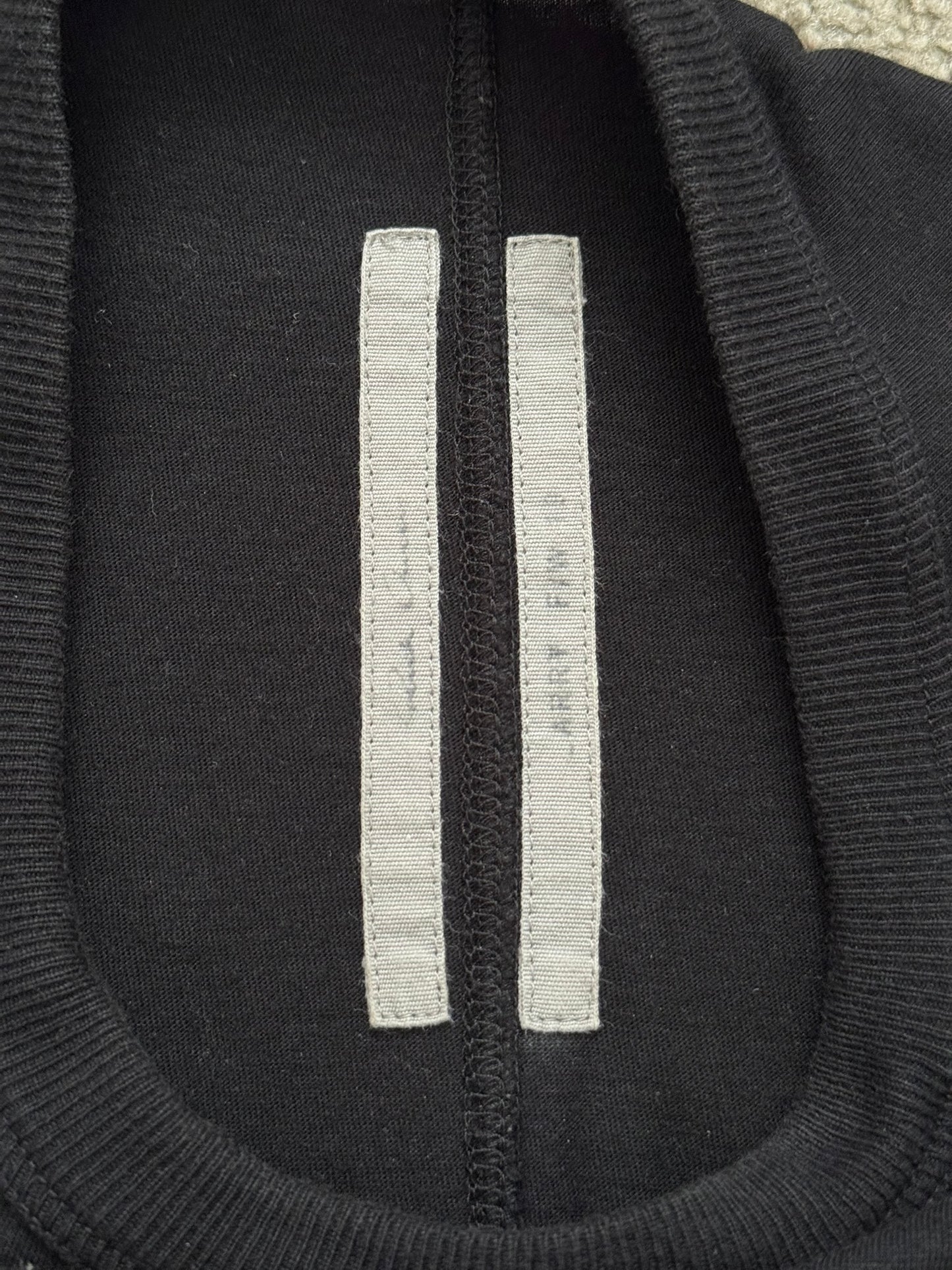 FW19 Rick Owens Mainline D Ring White Stripe Level T Shirt