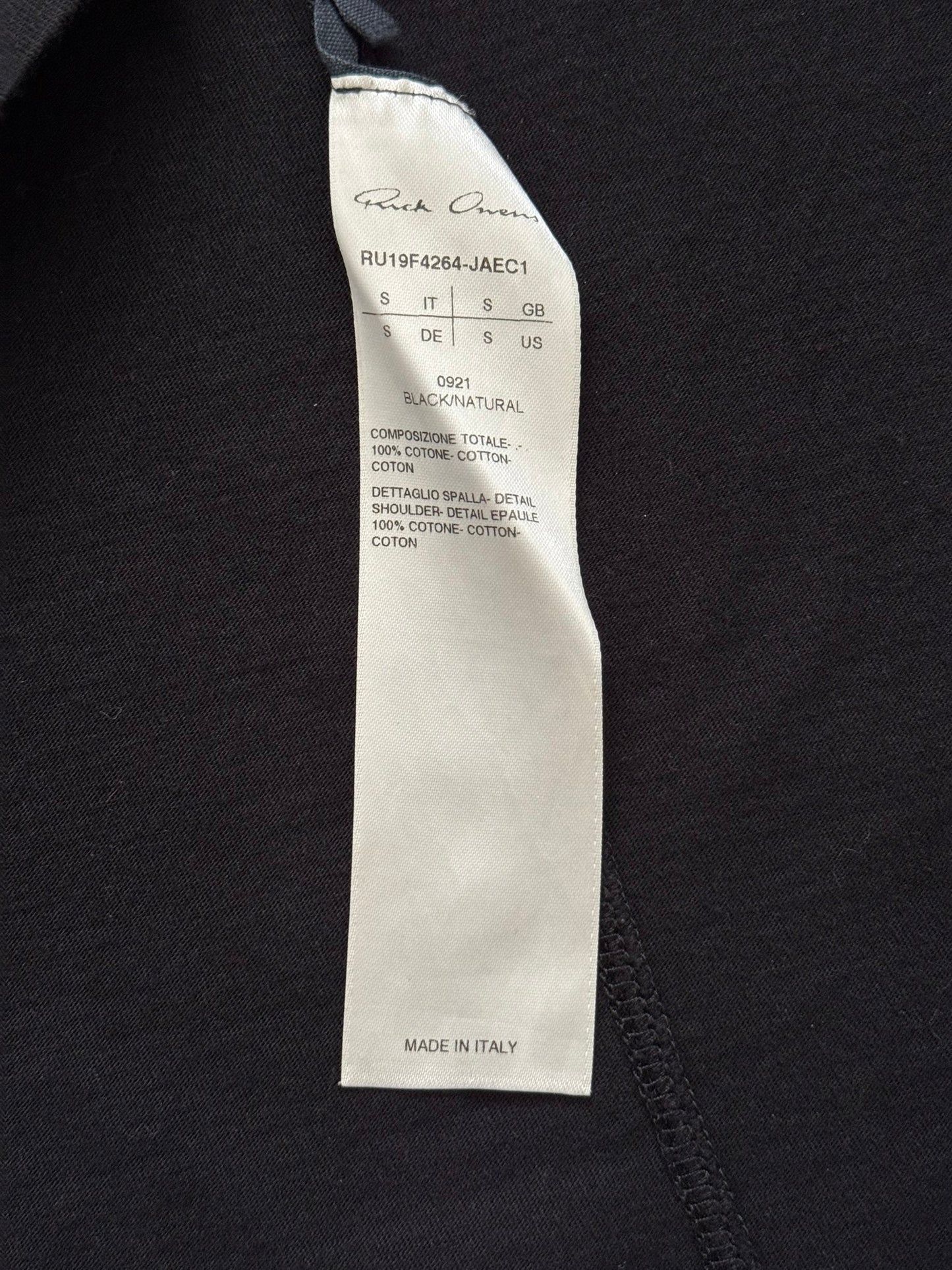 FW19 Rick Owens Mainline D Ring White Stripe Level T Shirt