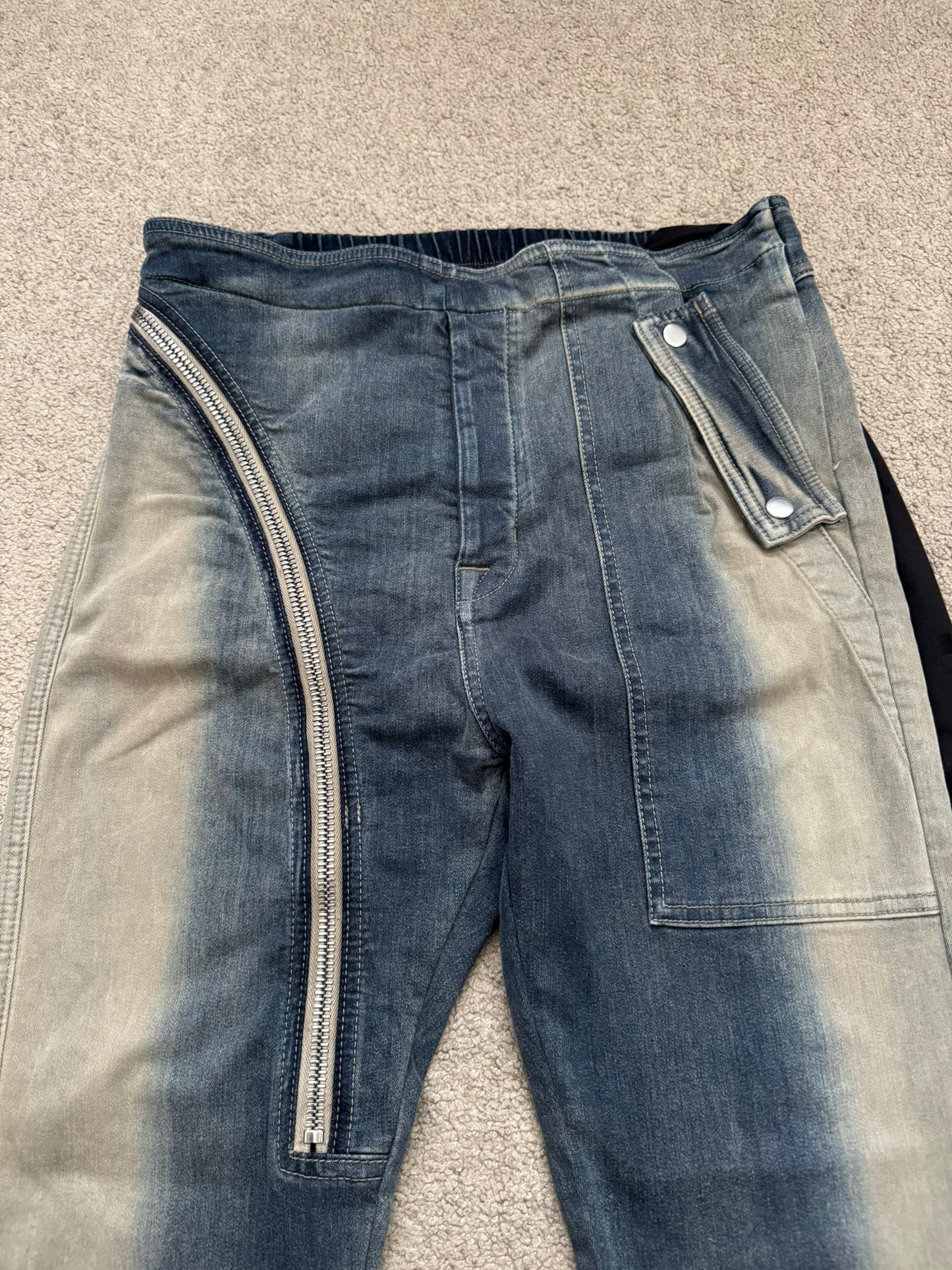 SS23 Rick Owens DRKSHDW Mineral Pearl Aircut Denim Jeans