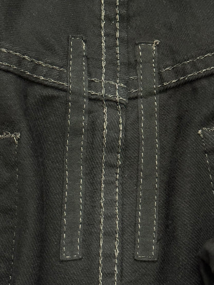 SS17 Rick Owens DRKSHDW Black Waxed Torrance Cut Denim Jeans