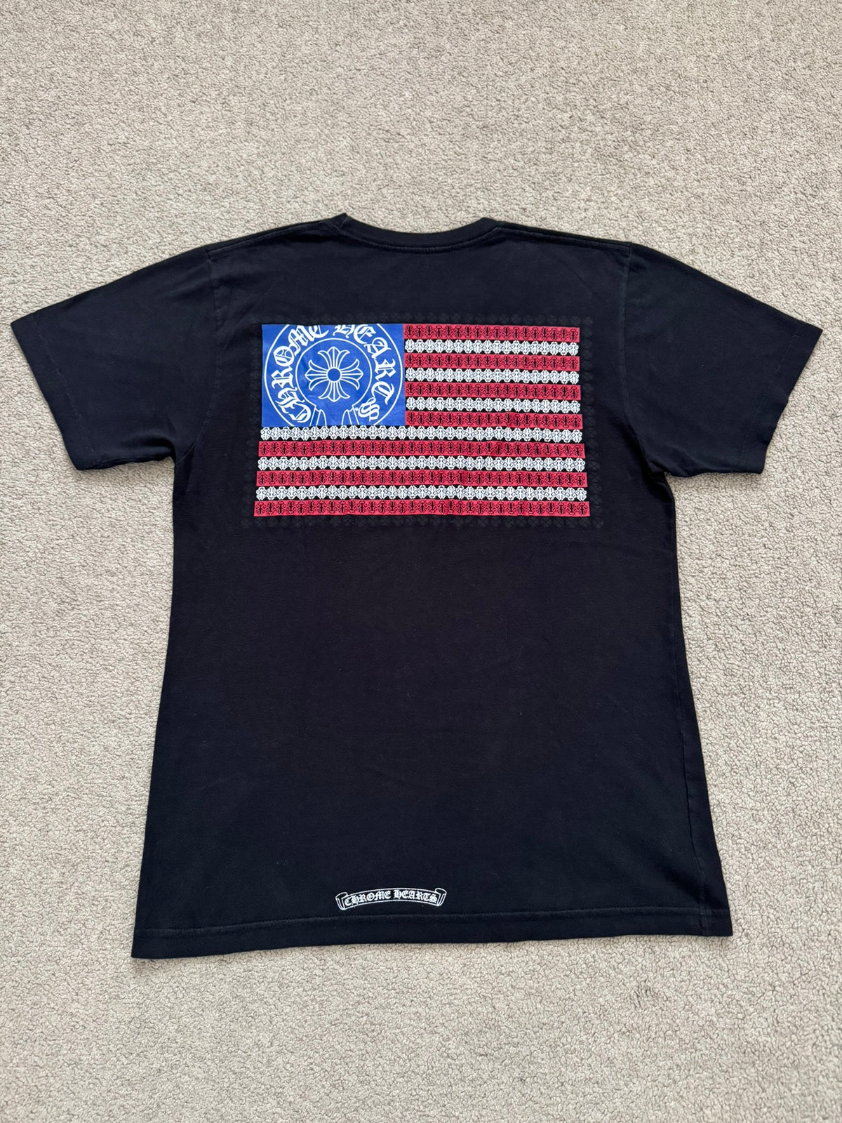 Chrome Hearts Vine Dagger USA Flag Pocket T Shirt