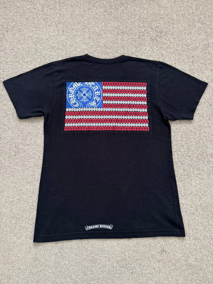 Chrome Hearts Vine Dagger USA Flag Pocket T Shirt