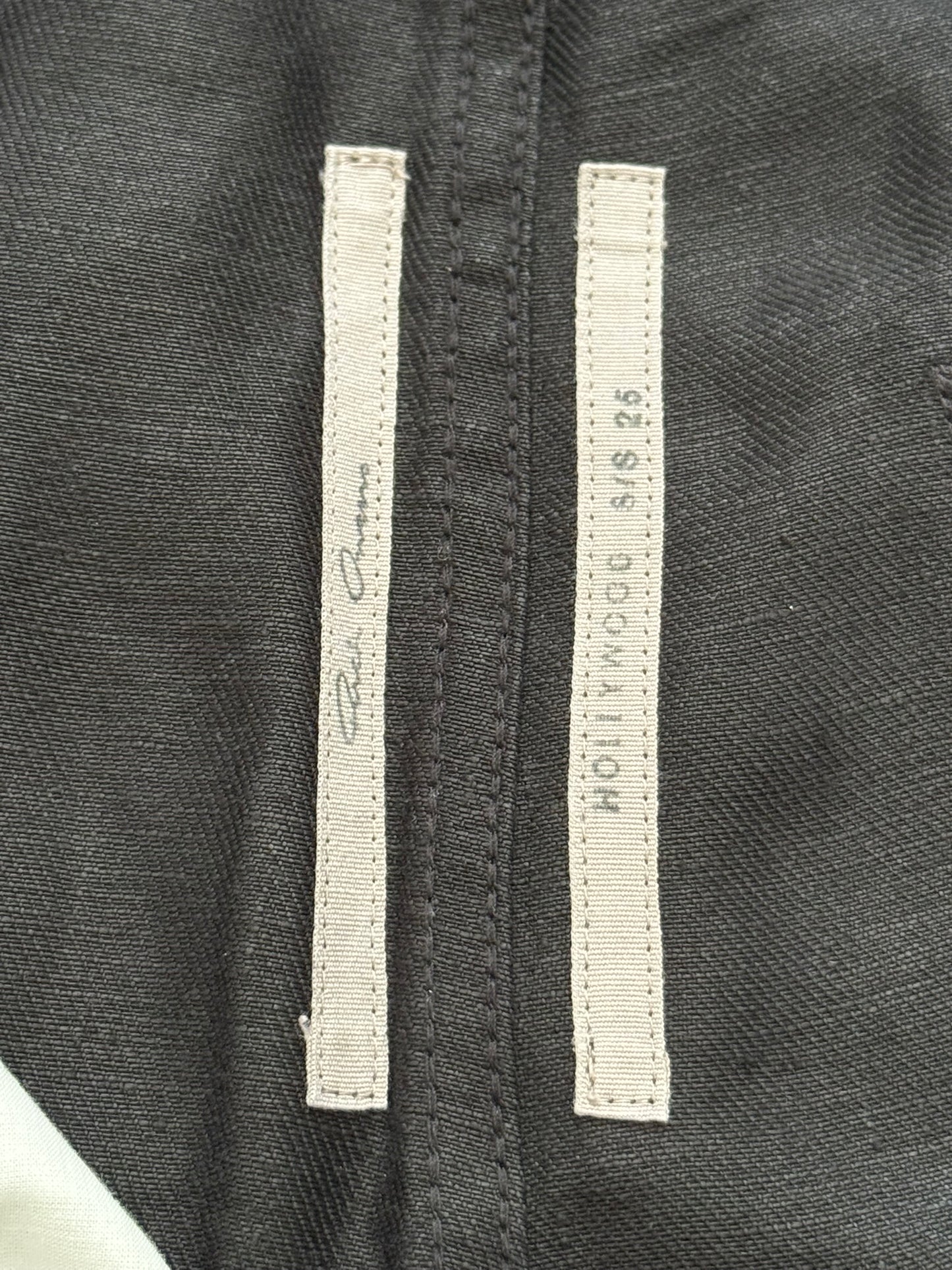 SS25 Rick Owens Mainline "Hollywood" Geth Cuttoff Linen Shorts