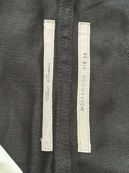 SS25 Rick Owens Mainline "Hollywood" Geth Cuttoff Linen Shorts