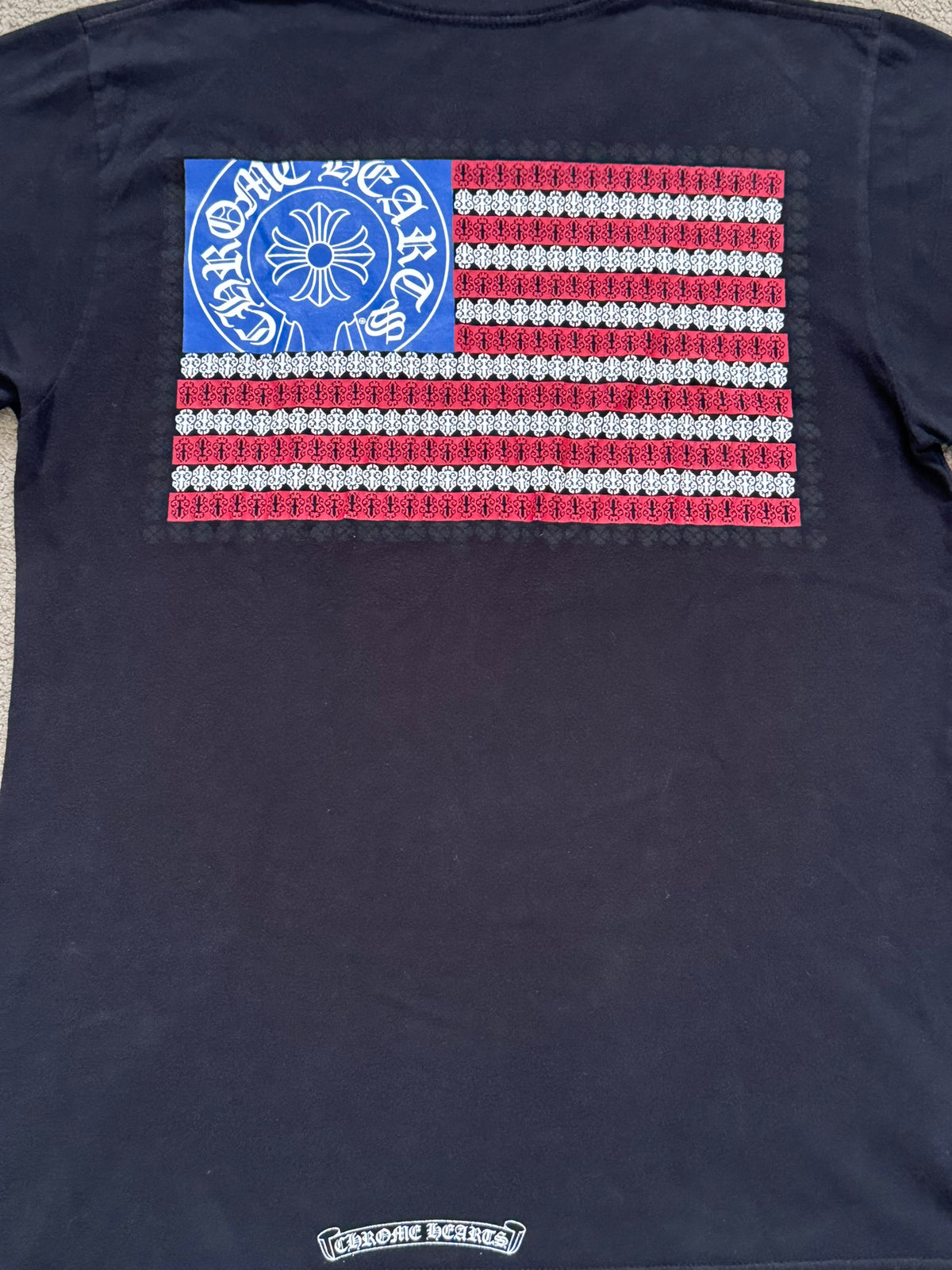 Chrome Hearts Vine Dagger USA Flag Pocket T Shirt