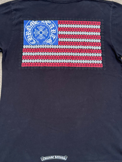 Chrome Hearts Vine Dagger USA Flag Pocket T Shirt
