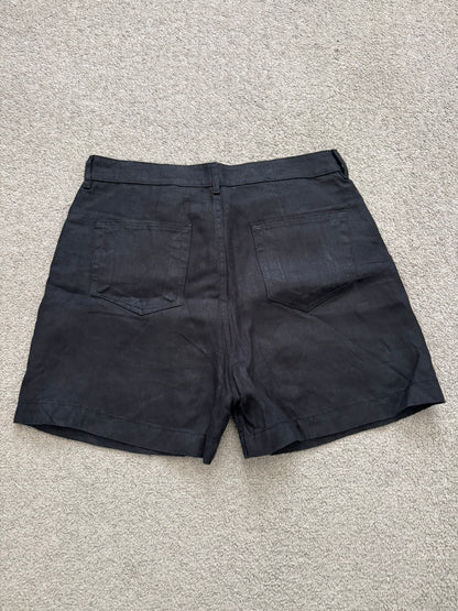 SS25 Rick Owens Mainline "Hollywood" Geth Cuttoff Linen Shorts