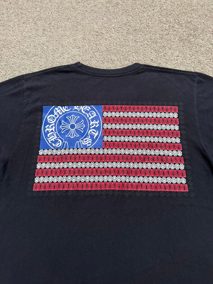 Chrome Hearts Vine Dagger USA Flag Pocket T Shirt