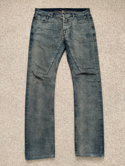 SS15 Rick Owens DRKSHDW Hustler Blue Detroit Cut Denim Jeans