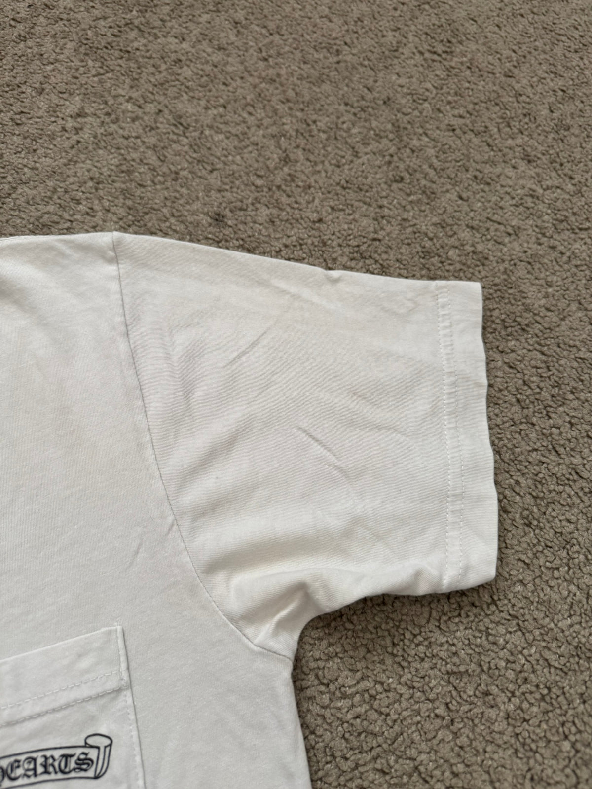 Chrome Hearts Scroll Logo Floral Cross Pocket T Shirt