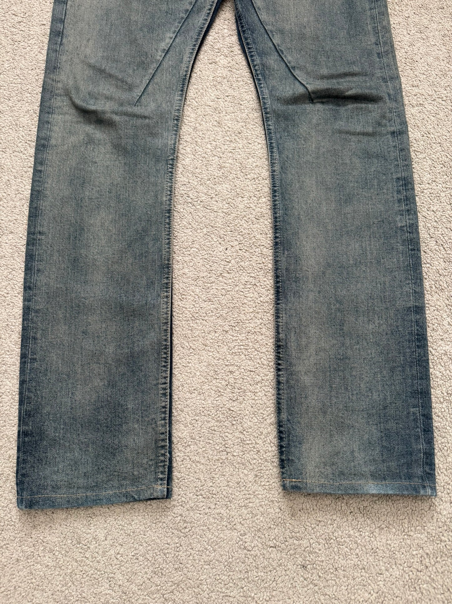 SS15 Rick Owens DRKSHDW Hustler Blue Detroit Cut Denim Jeans