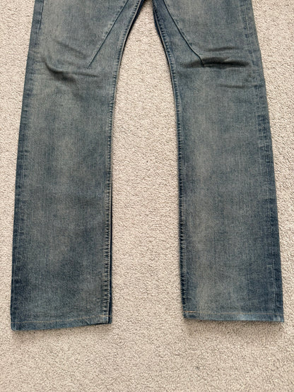 SS15 Rick Owens DRKSHDW Hustler Blue Detroit Cut Denim Jeans
