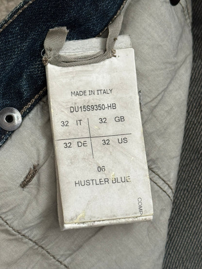 SS15 Rick Owens DRKSHDW Hustler Blue Detroit Cut Denim Jeans