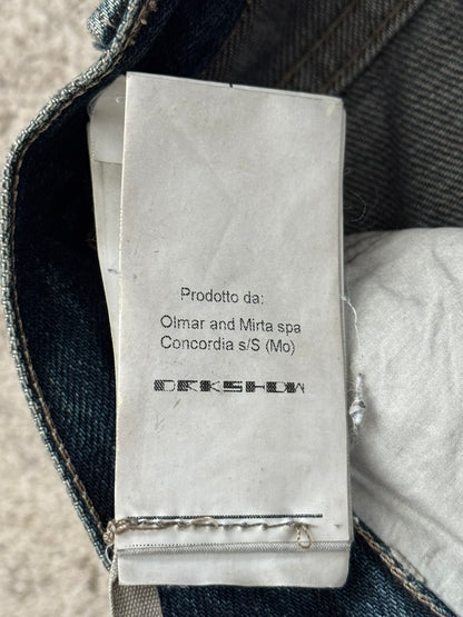 SS15 Rick Owens DRKSHDW Hustler Blue Detroit Cut Denim Jeans