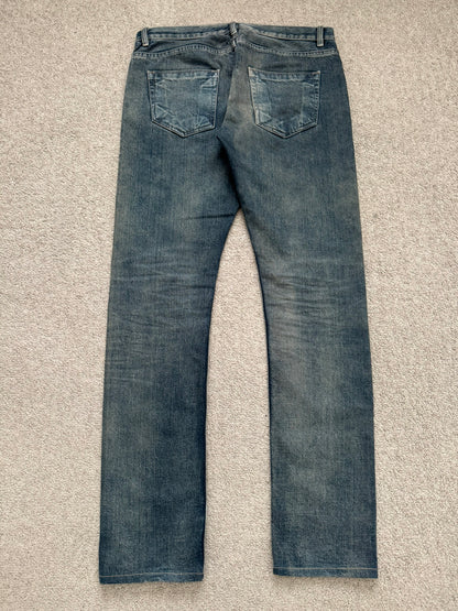 SS15 Rick Owens DRKSHDW Hustler Blue Detroit Cut Denim Jeans