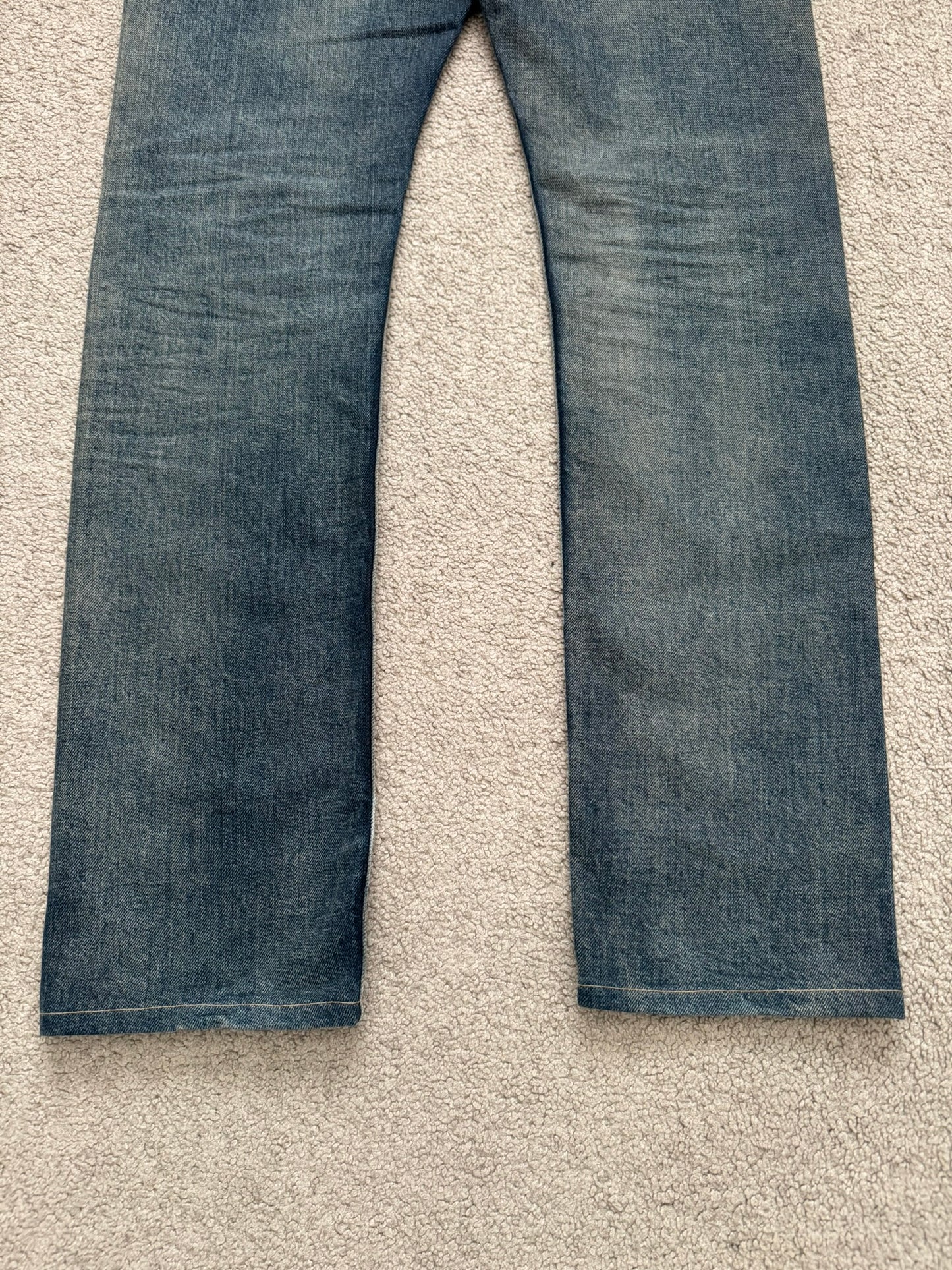 SS15 Rick Owens DRKSHDW Hustler Blue Detroit Cut Denim Jeans