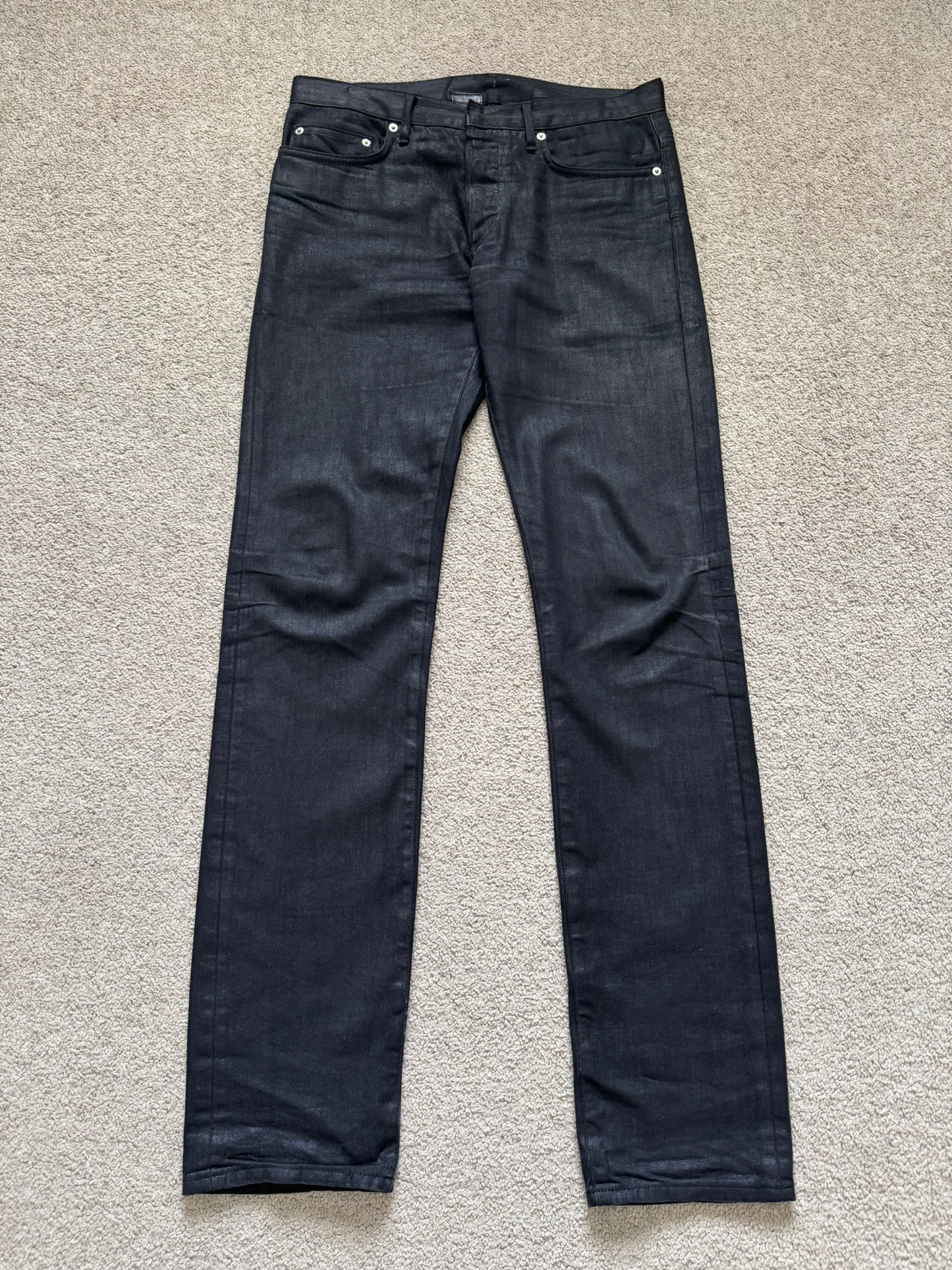 AW07 Dior Homme "Navigate" MIJ Clawmark Waxed Denim Jeans