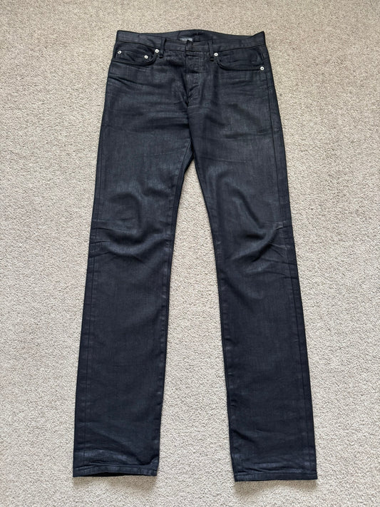 AW07 Dior Homme "Navigate" MIJ Clawmark Waxed Denim Jeans