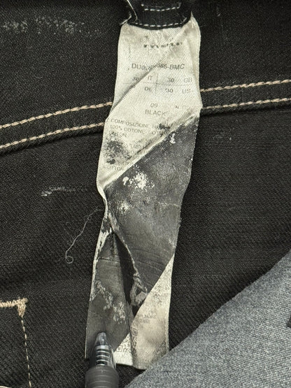 FW24 Rick Owens DRKSHDW Megacrust Foil Wax Detroit Denim Jeans