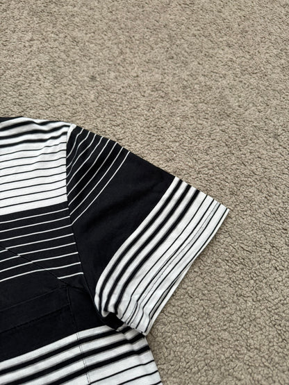 SS05 Dior Homme by Hedi Slimane Block Striped Pocket T Shirt