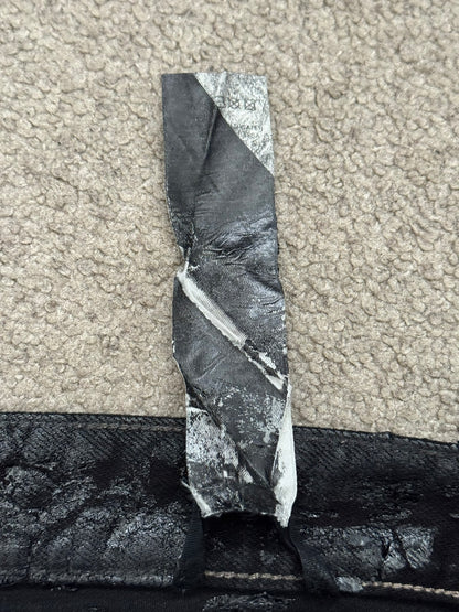 FW24 Rick Owens DRKSHDW Megacrust Foil Wax Detroit Denim Jeans