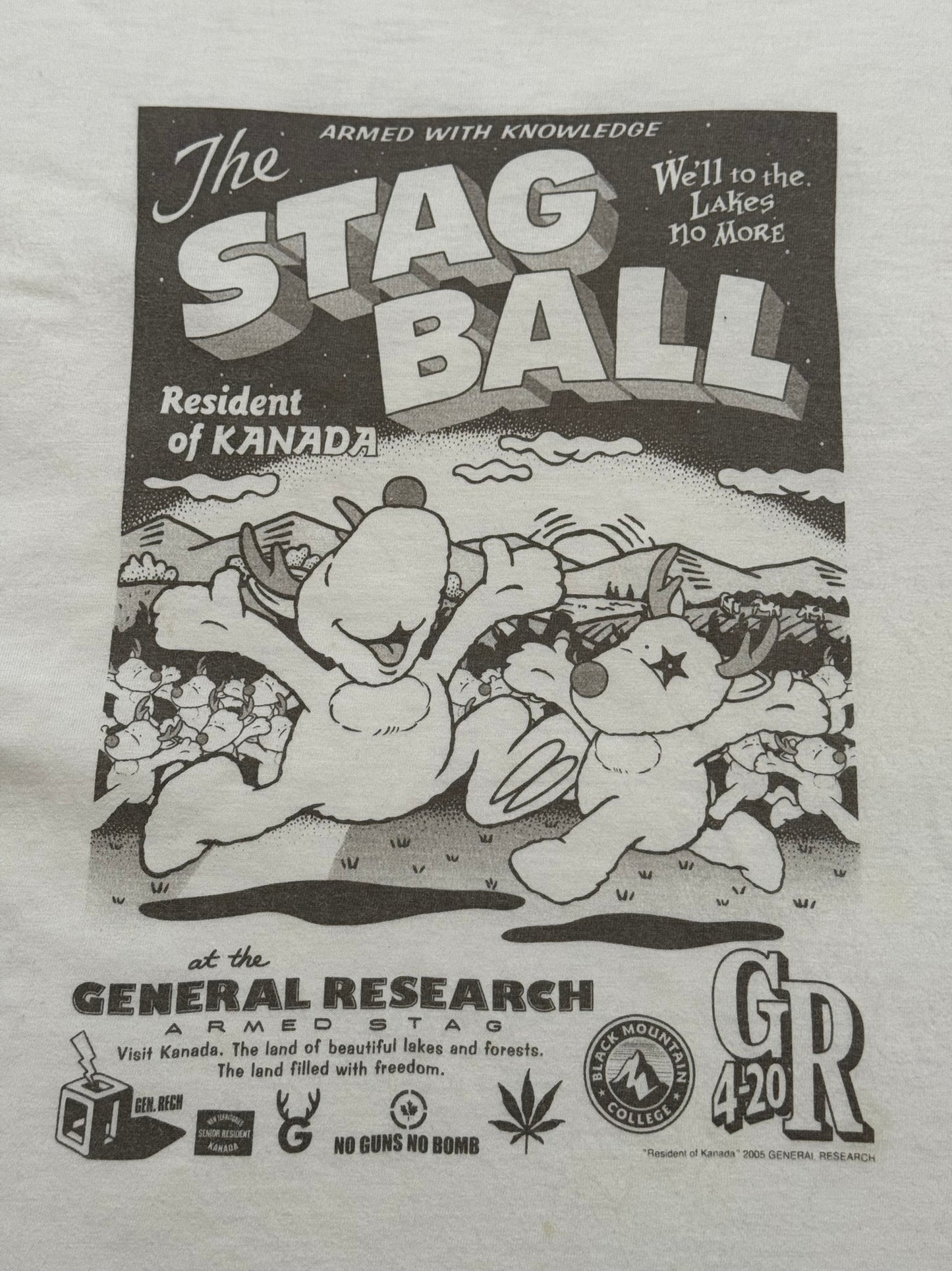 SS05 General Research "Stag Ball" Graphic T Shirt