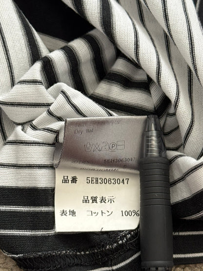 SS05 Dior Homme by Hedi Slimane Block Striped Pocket T Shirt