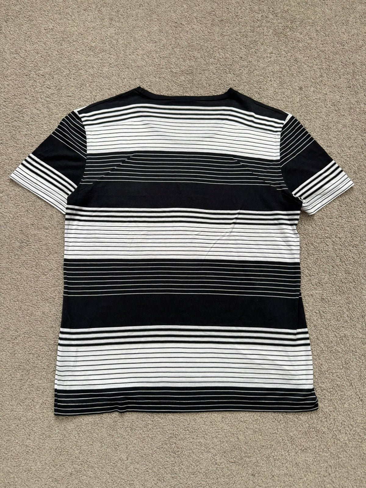 SS05 Dior Homme by Hedi Slimane Block Striped Pocket T Shirt