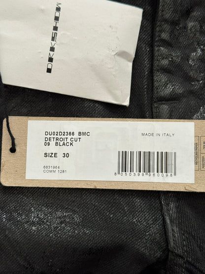 FW24 Rick Owens DRKSHDW Megacrust Foil Wax Detroit Denim Jeans