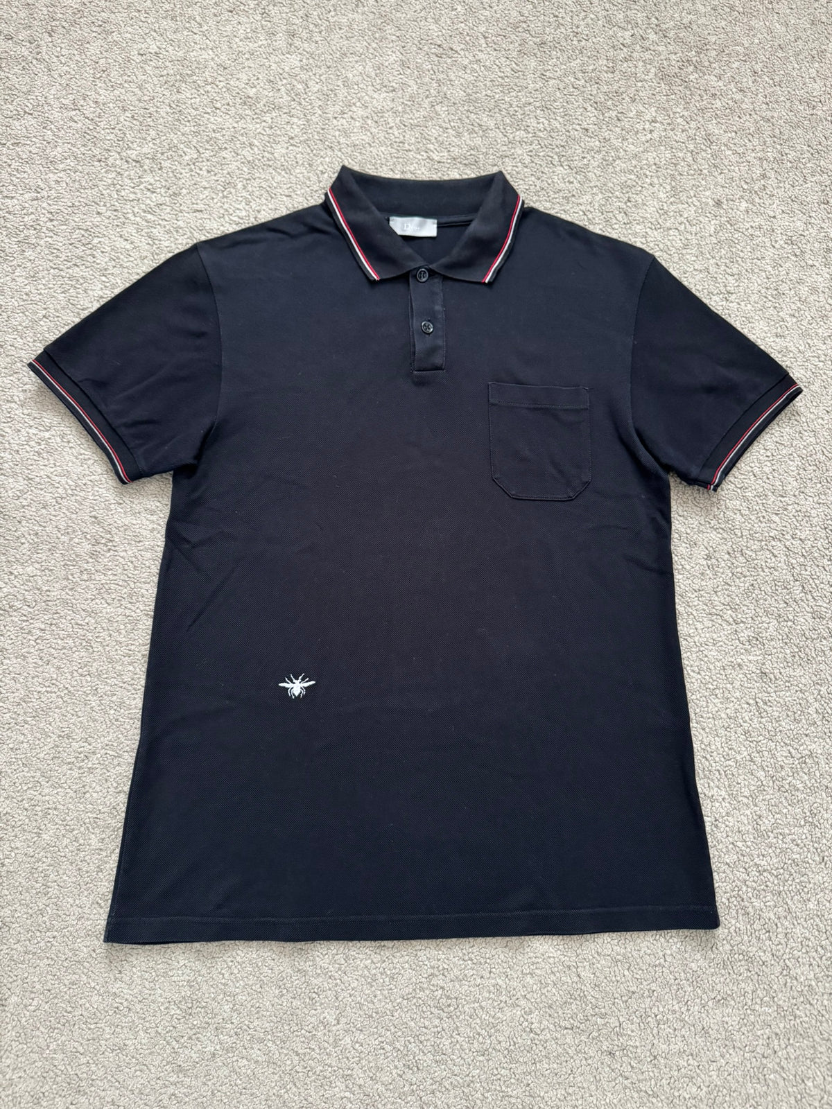 SS07 Dior Homme by Hedi Slimane Bee Pocket Polo Shirt