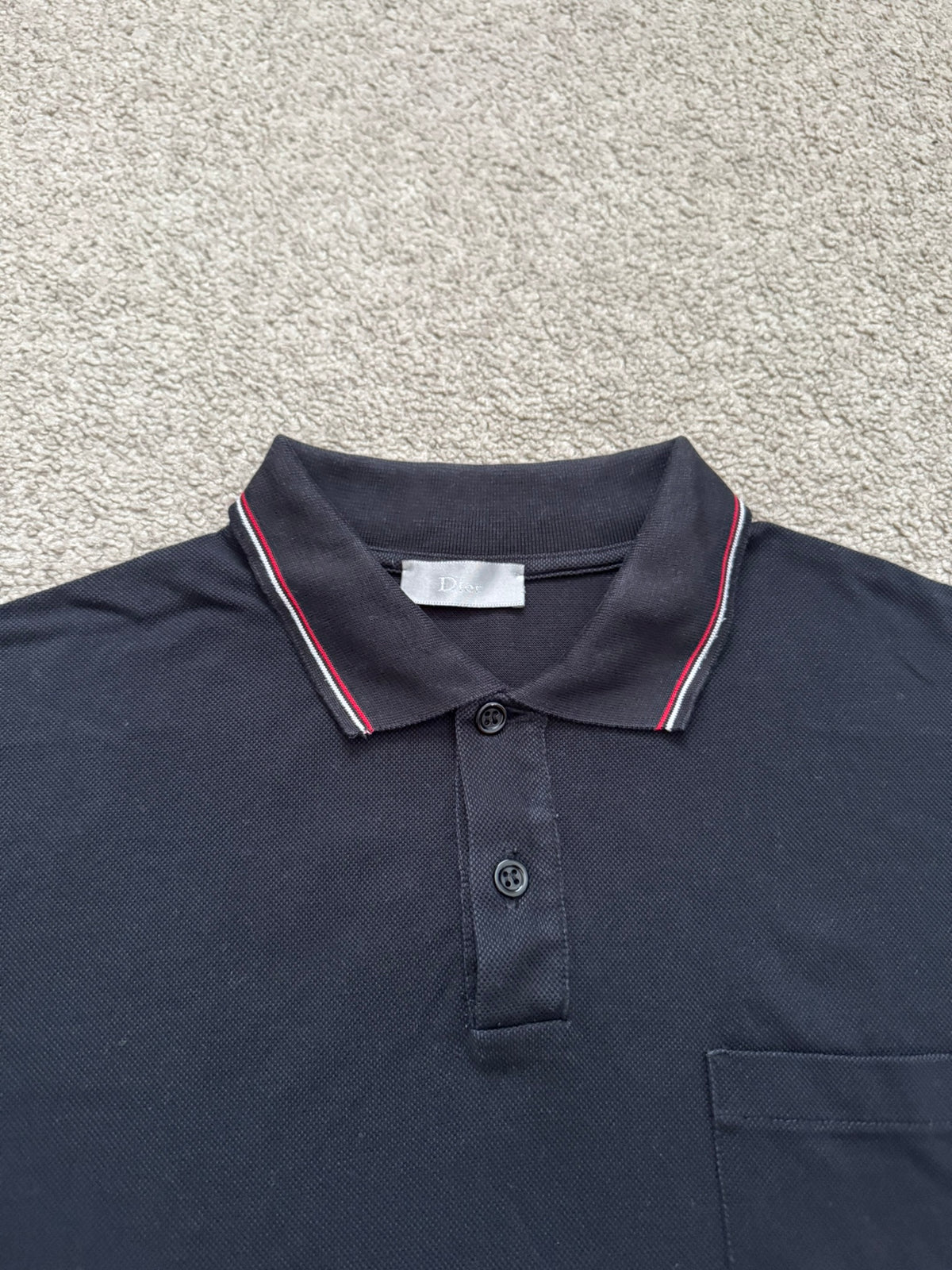 SS07 Dior Homme by Hedi Slimane Bee Pocket Polo Shirt