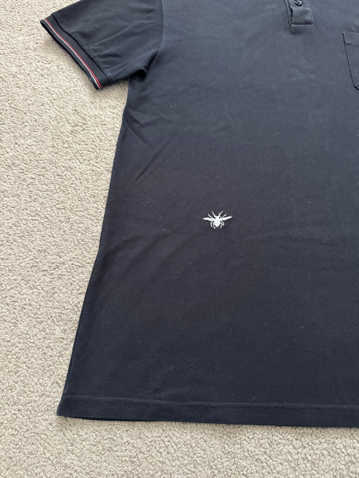 SS07 Dior Homme by Hedi Slimane Bee Pocket Polo Shirt