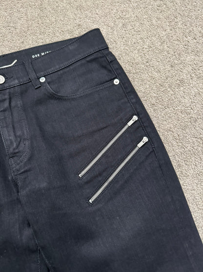 FW15 Saint Laurent by Hedi Slimane 5 Zip Biker D02 Denim Jeans