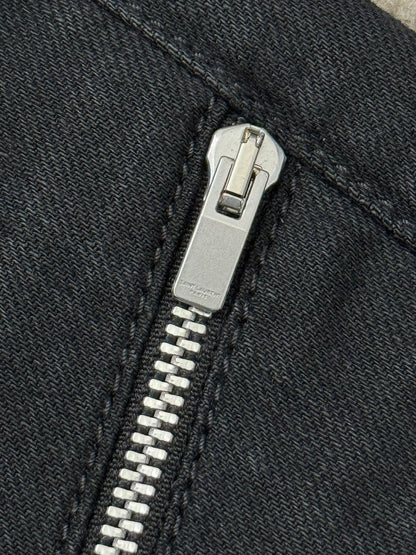 FW15 Saint Laurent by Hedi Slimane 5 Zip Biker D02 Denim Jeans