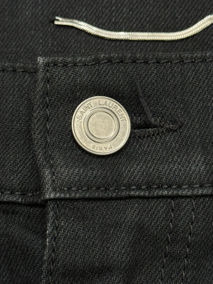 FW15 Saint Laurent by Hedi Slimane 5 Zip Biker D02 Denim Jeans