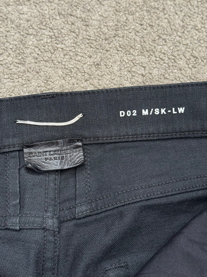 FW15 Saint Laurent by Hedi Slimane 5 Zip Biker D02 Denim Jeans