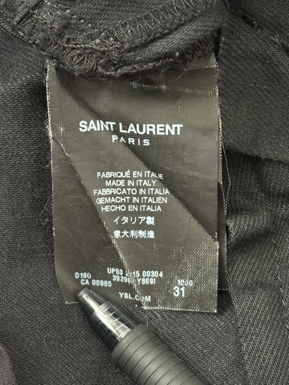 FW15 Saint Laurent by Hedi Slimane 5 Zip Biker D02 Denim Jeans